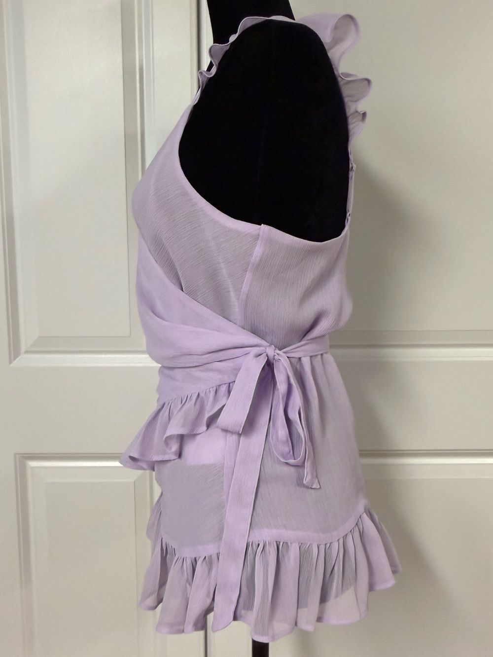 Express Wrap Front Ruffle Top - Picture 2 of 6